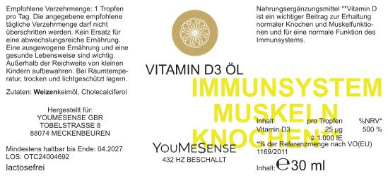 Vitamin D3 Öl 30ml